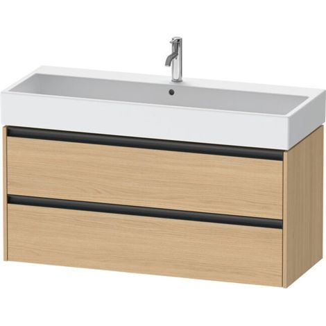 Duravit Ketho.2 Waschtischunterbau wandhängend, 2 Schubkästen, (1/2)