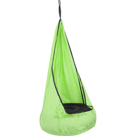 Siège suspendu pour enfants en nylon 210T, chaise hamac balançoire extérieure, couleur vert fruité, équipement de jardin. (1/5)
