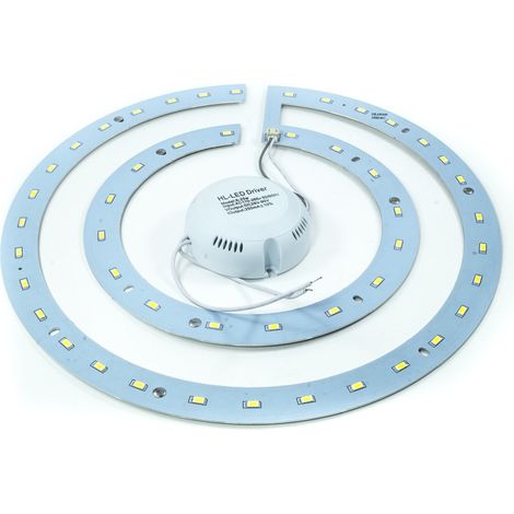 TrAdE Shop Traesio - Anello Led Pannello Kit Conversione Smd Lampada Double Ring Plafoniera Luce Neon - 36 Watt