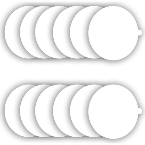 Disques de recharge pour pièges à puces, 18 cm, plaques de colle de remplacement pour la plupart des modèles de pièges à puces pour l'intérieur de votre maison, paquet de 12 (1/4)