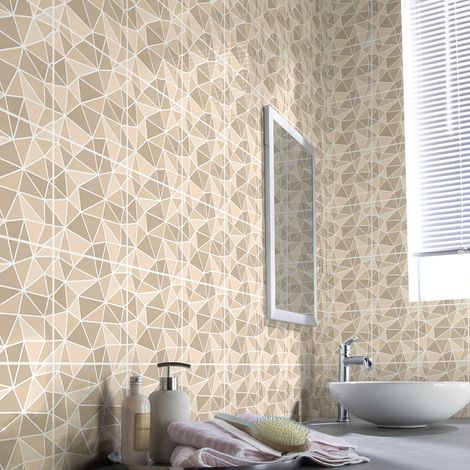 Sticker Mural Carrelage adhésif Cuisine Salle de Bain - 60 STICKERS CARREAUX DE CIMENT TERRAZZO FLORA - 60stickers10x10cm (1/5)