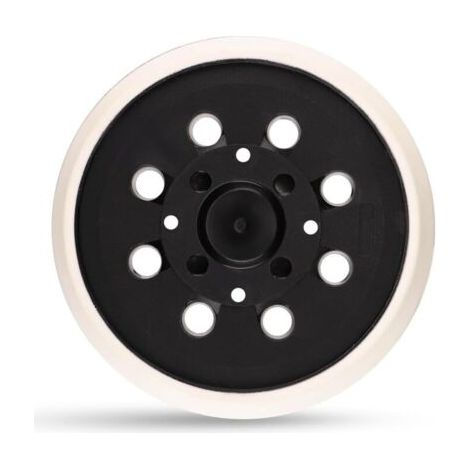 Pair Patin de ponçage professionnel 125 mm auto-agrippant 8 trous compatible avec ponceuses orbitales Bosch PEX 300 AE et PEX 400 AE (1) (1/5)