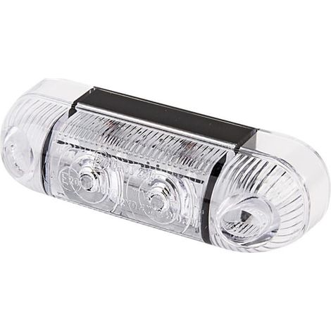 Lámpara de posición LED, rectangular, 12/24V blanca, de rosca Waś 1400690820 (1/4)
