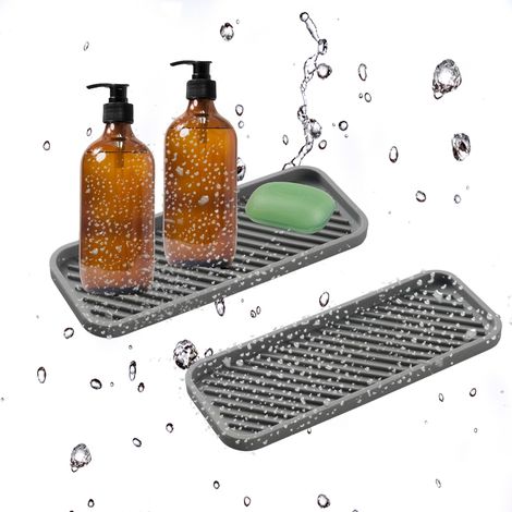 Bonde de sol en silicone 2 pièces - Gris foncé (1/5)