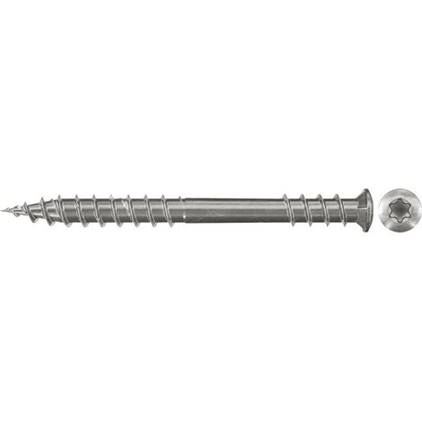 Vis terrasse Power-Fast 5,5x70 Tête fraisée, empreinte TX, inox A2, filetage partiel/Boite de 200 (1/2)