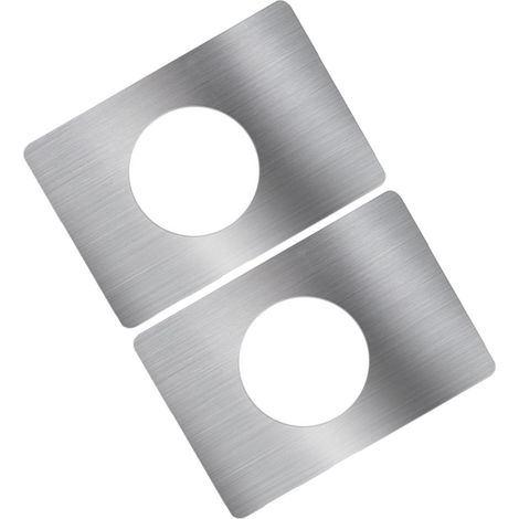 Plaque de Réparation pour Serrure de Porte en Acier Inoxydable Argenté, Kit de Renforcement 2 Pièces pour Poignées et Serrures sur Portes en Bois Standard (1/5)