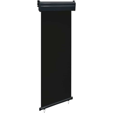 Balkon-Seitenmarkise 65x250 cm Schwarz