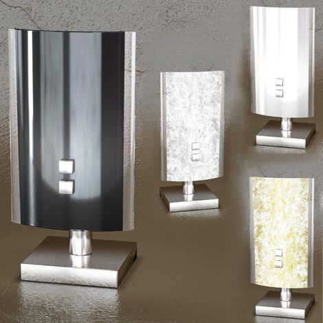Abat-jour tp-shadow 1088 p g9 led vetro colorato decorato lampada tavolo comodino moderna interno, vetro nero (1/5)