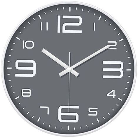 Schlichte und moderne 30-cm-Wanduhr – geräuschlos, elegant, gut lesbar – für jeden Raum