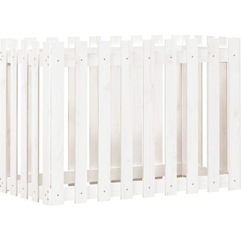Maison Exclusive - Hochbeet Lattenzaun-Design Weiß 100x50x70 cm M