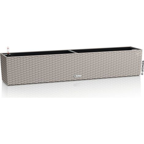 LECHUZA® Blumenkasten BALCONERA Cottage 100 Sandbraun All-in-One (1/3)