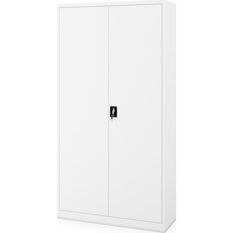 Armoire de bureau métallique haute blanche, 1150x2200x400 mm: : JAN II H2200