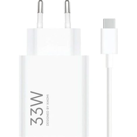 XIAOMI 33W CHARGING COMBO WHITE / CARGADOR DE RED ELÉCTRICA / USB-A A USB-C 33W