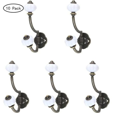 10 Pcs Patère Antique Crochet Mural Cintre Simple Porte-Manteau Rétro Décorations De Capuchon Patères Murales Crochets Rustiques Crochets Muraux Rétro Patères Décoratives Clé À (1/5)