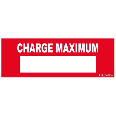 Panneau Charge maximum - Rigide 330x120mm - 4140063
