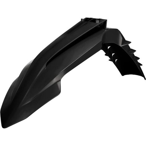 Guardabarros delantero Polisport para KTM SX, SXF, XC 125, 250, 300, 350, 450, EXC 150, 500, 23", color negro.