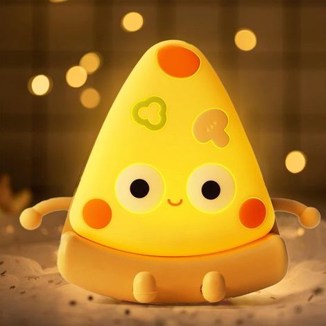 Nachtlicht Pizza Nachtlicht Kinderzimmer Niedliche Pizza Lampe LED Touch Licht für Erwachsene Timer Pizza Licht (1/5)