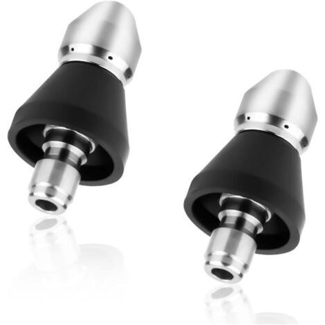 2pcs Buse de Nettoyage d'Égout Haute Pression, 1 Jet Avant et 6 Jets Arrière Buse de Débouchage de Tuyau pour Connecteur Rapide 1/4 Pouce Outil de Nettoyage d'Égout (1/4)