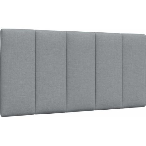 Kopfteil-Kissen "Hanko" Hellgrau 100 cm Stoff