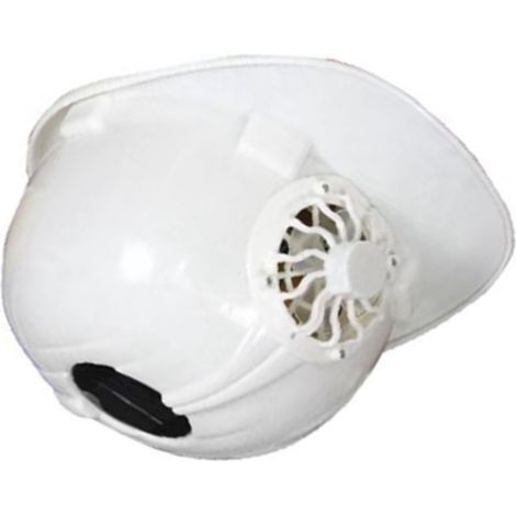 Casque de chantier solaire à ventilation, blanc, avec protection solaire respirante et refroidissement frontal, pour travaux été et extérieur. (1/5)