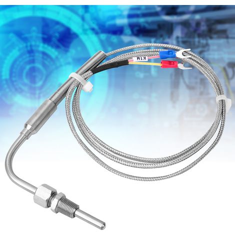Thermoelement-Temperatursensor Typ K, 90°-Winkelsensor, PT1/8-Gewinde mit 1 m Kabel (1/5)