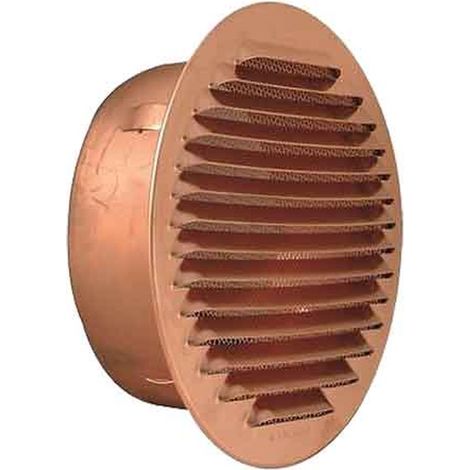 GRIGLIA DI AERAZIONE TONDA IN RAME Ø 80 mm