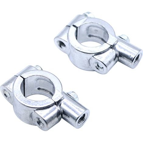 Soporte de aluminio para espejo retrovisor de manillar, soporte universal para espejos retrovisores laterales traseros, compatible con bicicletas, motocicletas y scooters, juego de 2 (10 mm).