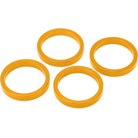 4 Entretoises de Direction en Alliage d'Aluminium Doré pour Vélo Route/VTT, Diamètre 28.6mm, Kit de 4 Pièces (1/5)