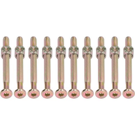 Kit de 10 vis à tête hexagonale creuse M6 en acier inoxydable galvanisé pour lit bébé (M6 x 40 mm). (1/5)