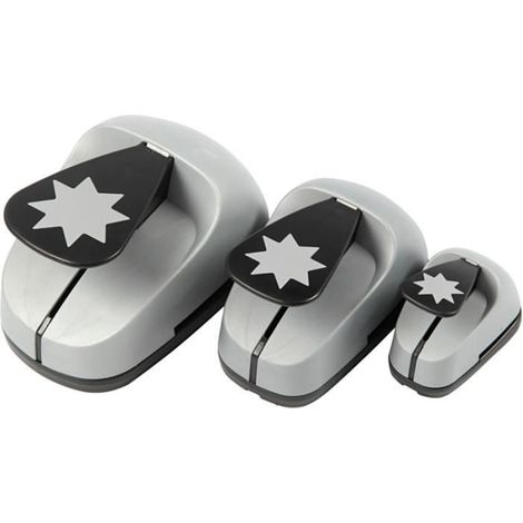 Set de 3 perforatrices - Etoiles - Tailles différentes à combiner