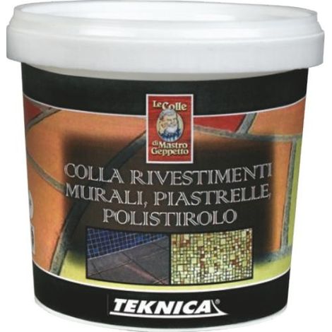 Colla adesivo in pasta rivestimenti murali-piastrelle-polistirolo 1kg TEKNICA