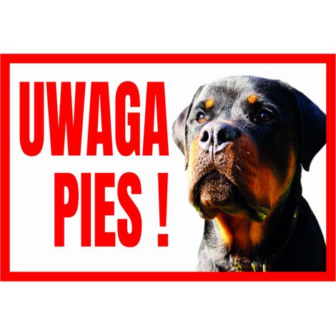 Panneau d'avertissement TUP-9 AVERTISSEMENT CHIEN ROTTWEILER