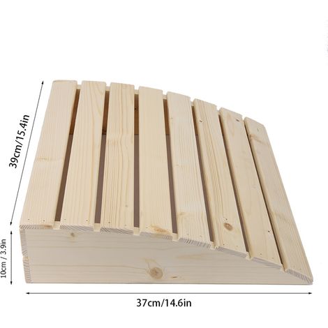 Cojín ergonómico para sauna fabricado en madera de cedro de alta calidad, dimensiones: 37 x 39 x 10 cm, 1 unidad. (1/5)