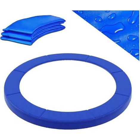 244 305 366 397 427 cm Trampolin-Sicherheitsmatte, UV-beständig, reißfest, mit Kantenschutz, Trampolin-Abdeckung, blau / 13 Fuß (1/5)