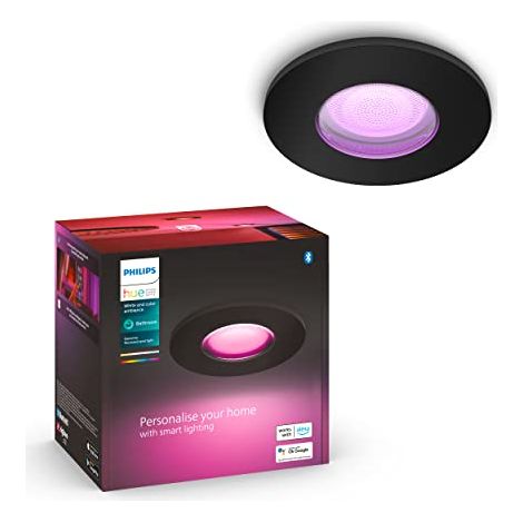 Faretto da incasso led xamento philips hue - ip44 5,7w nero- 45213800 (1/4)