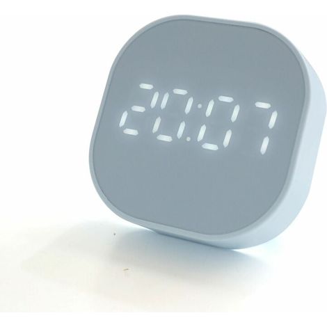Duschwanduhr mit Temperaturanzeige und Touchscreen-Timer für Küche und Bad, Saugnapf, blau (1/5)