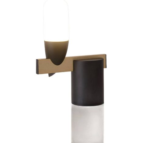 Lampe table Candellux Sakai LED 5,4W 3000K noir laiton