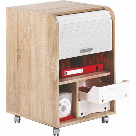 Caisson de Bureau Chêne Bicolore - Coloris: Blanc (1/3)