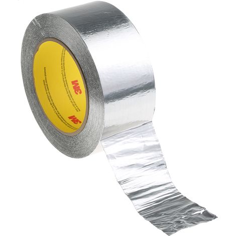 3M – Ruban adhésif en aluminium 50mm – Résistant à l'humidité et aux UV – Pour masquage et scellement – Épaisseur 0,09mm