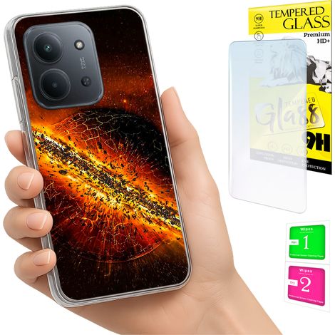 Coque pour Xiaomi Redmi 15C 4G 171 mm avec photo, dos en verre trempé 9H (1/5)