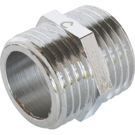 Mamelon laiton nickelé Double Mâle 20/27