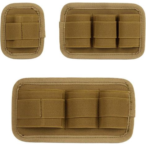 Sacs de rangement, poches élastiques, accessoires pour sac à dos, panneaux modulaires, boucles élastiques, étui pour lampe torche et stylo, marron (1/5)
