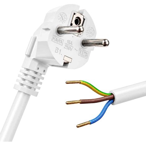 HAWA 1008209 Strom Anschlusskabel Weiß 1.50 m