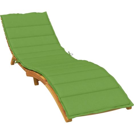 Coussin de chaise longue extérieur en polyester vert mélangé 200 x 70 x 4 cm - PANGIVO (1/5)