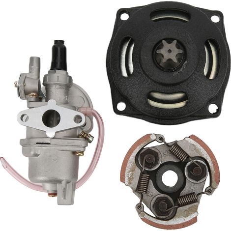 Jeu de plaquettes d'embrayage de Transmission à 6 dents, carburateur 37mm, pour Mini Scooter 2 temps 47CC 49CC Pocket Bike (1/5)