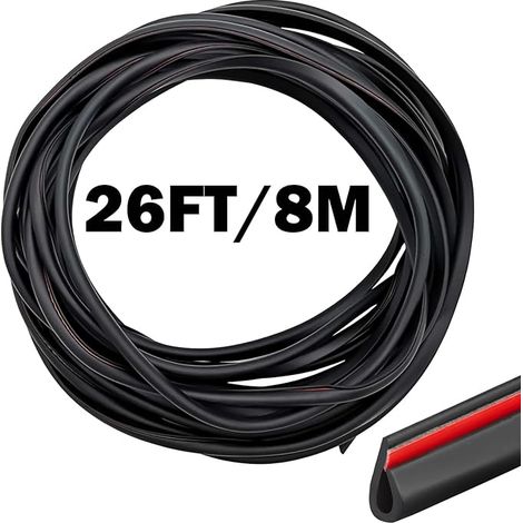Protège Portière Voiture Noir Joint Porte en PVC Forme U Bande de Protection de Bord Pour la Plupart des Voitures (1/5)