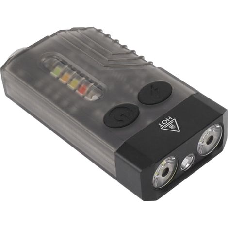 Mini-Taschenlampe, tragbar, wiederaufladbar, mit Summer, Alarm und Schlüsselanhänger, ideal für Camping, Wandern und Outdoor-Aktivitäten, violett, 365 nm (1/5)