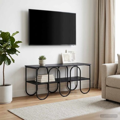 vidaXL Meuble TV 100 x 40 x 50 cm Chêne noir Bois d'ingénierie (1/5)
