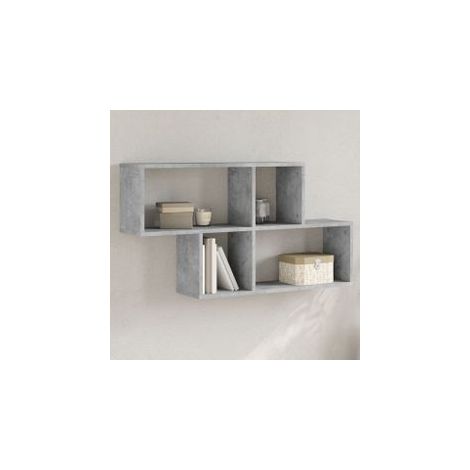 Étagère murale gris béton 100x20x53 bois d'ingénierie (1/5)