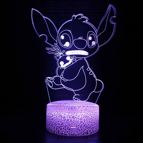 Intelligente 3D-LED-Lampe mit Fernbedienung, Stickmuster, 16 Farben, Weihnachtsgeschenk, Kinderzimmerdekoration, Festtagsgeschenk (G)